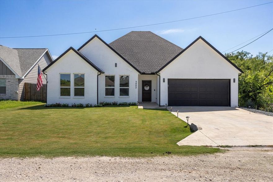 Discover your dream home at 5403 Ashworth Court in the desirable Canyon Creek community of Granbury, TX. This meticulously maintained 3-bedroom, 2-bathroom single-story residence boasts a modern kitchen with luxurious quartz countertops, custom cabinetry, and high-end stainless steel appliances, including an electric cooktop and oven. A custom entertainment cabinet adds a nice touch to the flow of the home. Schedule your showing now before it's gone!