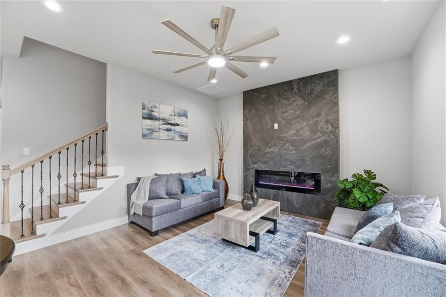 115 Church St in Waxahachie offers a great opportunity to own a brand new home in a location that continues to attract buyers who appreciate both convenience and community charm. The seller is offering up to $10,000 in concessions with an acceptable offer, making this an appealing option for buyers looking to step into a new home with added flexibility. Inside, the layout is designed for everyday living with a spacious open living area that brings together the family room, kitchen, and dining space. Natural light fills the main living area, while a central fireplace creates a comfortable place to gather. The kitchen features a large island, stainless steel appliances, and plenty of room for cooking, casual meals, or hosting friends and family. The primary suite is located on the first floor, offering privacy and a quiet place to unwind at the end of the day. Upstairs, two bedrooms share a Jack and Jill bathroom, while a fourth bedroom includes its own private bath, giving guests or family members their own space. An oversized attic provides additional storage and even the potential for future expansion such as a media room or flex space. The home also comes with a 1-2-10 warranty for added peace of mind. Living here means being just minutes from the historic downtown Waxahachie square, where local shops, restaurants, and community events bring energy to the area throughout the year. Homes like this don’t come along often, so schedule a showing and see what life could look like at 115 Church St.