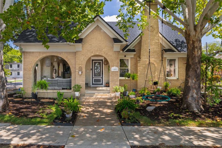 Historic Fairmount District - Welcome home to this distinguished residence blending timeless character and modern comfort in a highly desirable location. This property showcases an updated gourmet kitchen with stone countertops, and ample cabinetry! A bright, open floor plan ideal for entertaining and daily living, offering a rare mix of preserved craftsmanship with modern updates. New roof in 2021 with impact resistant shingles. Tankless water heater and european style toilets - no detail left untouched - truly expertly curated updates! Step out to the outdoor retreat with patio space perfect for morning coffee or evening gatherings. This property also offers a detached garage and off-street parking plus extra storage. One block off Magnolia street - located on a quiet street corner, yet SO close to the Medical District, TCU, transit hubs, and critically acclaimed restaurants & local retailers. Don't miss the opportunity to own such a rare gem in the renowned and Historic Fairmount District of Fort Worth!!