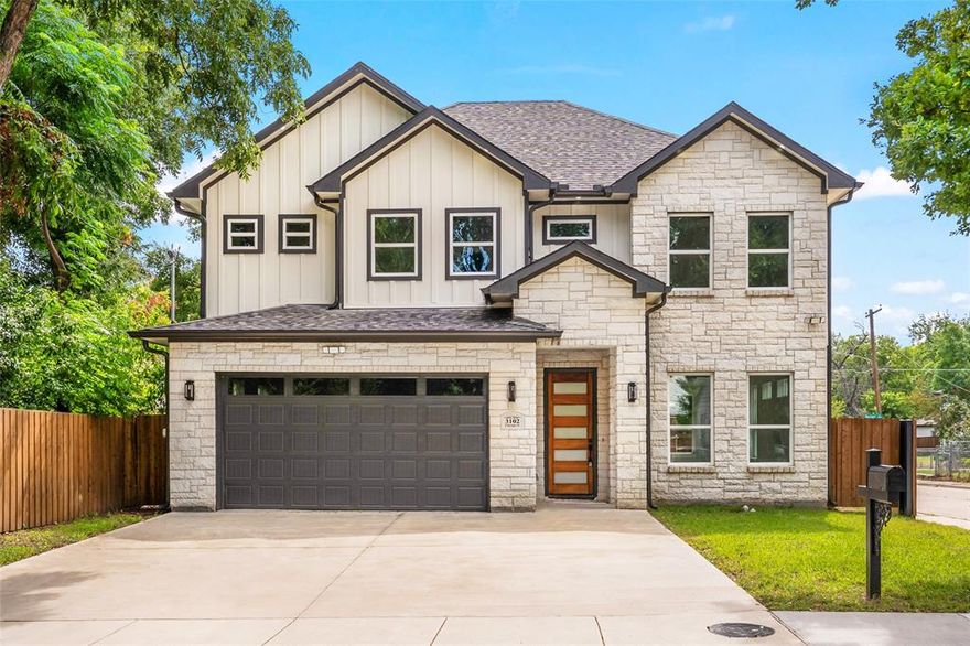 New Construction Complete and Move-In Ready Trinity Groves area! TWO Master Suites! This 4 bedrooms, 3.1 baths, 2 Custom Floor Car Garage,. A beautiful Modern Design Chic Home offers a spacious lovely Kitchen with a large Island, SS Appliances, Custom Solid Wood Cabinets, sleek custom Granite countertops throughout, Custom fixtures, & LED Recessed Lighting throughout. As you go up the solid Oak wood railing with iron Staircase it leads you upstairs to a 2nd level filled with beautiful solid hardwood floors. Walk-In to the Attic that shows all the high performance Custom Foam Insulation.  This beauty is located in highly sought Trinity Groves area which is a 15-acre Restaurant, retail, artist, entertainment destination that sits at the base of the Margaret Hunt Hill Bridge with Stunning Dallas Skyline at Night. Near Bishop Arts that has awesome including boutiques for women's and men's clothing, unique gift shops, antique and vintage stores, and specialty shops like bookstores, record stores, and chocolate shops, the Design District, Shops, minutes from Downtown Dallas. Soon to include the new park being built along the Trinity River named Harold Simmons Park. It's a 250-acre urban nature park, part of a larger $350 million project per the City of Dallas, and features green spaces, water features, playgrounds, and event spaces.  Buyer's Agent & Buyers to verify all furnished information herein including room sizes, square feet, and schools, etc. Come and see this place you will call HOME the minute you walk in!