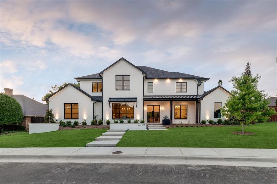 Stunning new construction in sought after Brentfield Elementary in the heart of North Dallas. The open floor plan boasts tall ceilings (10-22 ft on the 1st floor) and an abundance of windows that bathe the home in natural light. Elegant designer touches incl custom cabinetry, Level 5 wall finish, Blue Tahoe Quartzite kitchen countertops + backsplash, marble tile + vanities, Emtek hardware, 5-inch engineered white oak flooring, solid core interior doors, + designer lighting from Visual Comfort + Restoration Hardware. Oversized bedrooms all feature en-suite baths + generous walk in closets. Building highlights incl post tension monolithic slab on 66 piers, 2x6 exterior walls, foam encapsulation, Quaker casement windows, tankless hot water heaters with recirculating system and three HVAC zones with 17 SEER Trane systems. 3 car garage w 842 SF + an electric driveway gate. Beautiful outdoor living area enjoys oversized covered patio with FP + large, fully fenced yard with room for a pool.