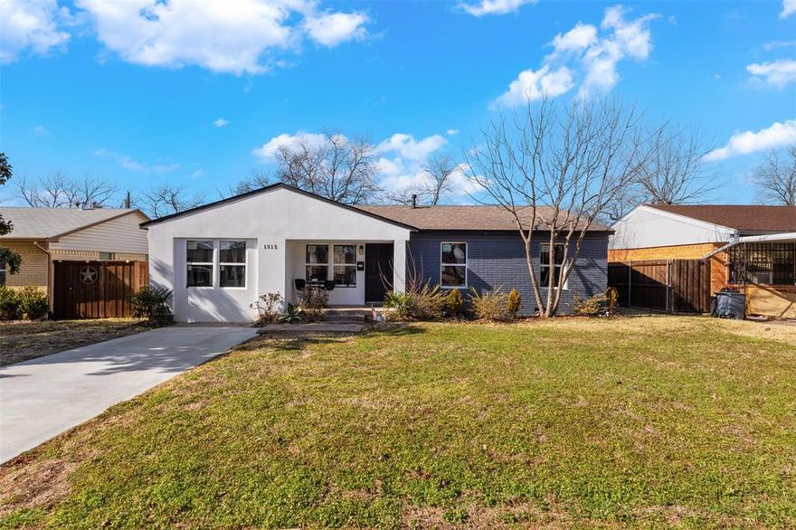 Welcome to 1515 Buena Vista, a beautifully updated home where modern upgrades meet lasting quality. This property has been thoughtfully renovated with major improvements completed in recent years, offering peace of mind and contemporary style. The foundation was repaired in 2024, complemented by new flooring, drywall, and fresh interior paint throughout. The home features new windows and doors, enhancing both energy efficiency and natural light. The kitchen shines with new cabinets (2024), a new countertop, and updated finishes, making it both functional and inviting. Updated restrooms add to the home’s move-in-ready appeal. Additional upgrades include new light fixtures, stucco work completed in 2024, a roof replaced in 2017, and AC installed in 2020. Outside, enjoy a brand-new concrete driveway (2025) that adds curb appeal and durability. This home is ready for its next owner to move in and enjoy with confidence.
UPDATES - picture 7 include installed dishwasher, island, and light fixture. Both bathrooms have also been remodeled since original pictures.