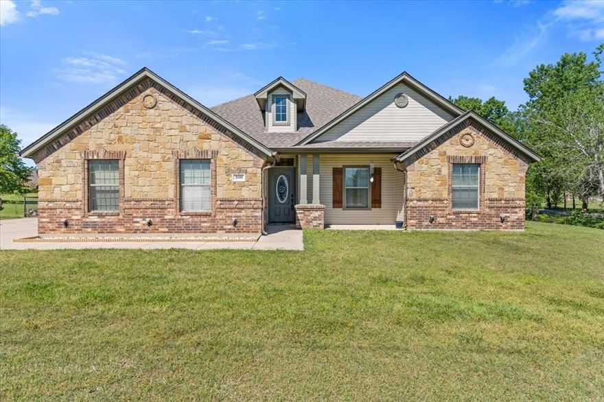 Updated 4- Bedroom, 2- Bath home in Springtown ISD on 1 + Acre. Located in the sought - after Springtown ISD, this 4- bedroom, 2- bath home offers 1,952sq ft of living space on a 1.045- acre lot. Built in 2012, it blends modern updates with classic comfort. The inviting living area features a cozy wood burning fireplace, while the kitchen boasts granite countertops, built in cabinets, and decorative lighting throughout. The recent updates include new hardwood floors (2022), fresh paint (2024), new carpet, garbage disposal, kitchen faucet, and new gate on the garage side (2025). The home also offers split bedrooms with a large walk-in closet in the primary suite along with ample storage space. With a new roof (2019) this ensures peace of mind for years to come. The expansive lot offers plenty of outdoor space, with the possibility of negotiating a pool3for added enjoyment during the warmer months. Don't miss the opportunity to own this charming home in a prime location. Make this house your dream home, while making new memories one day at a time. Pool is negotiable.
