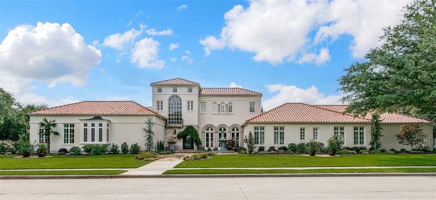 Buyer did not perform, so this...Timeless Spanish Revival custom home, by award-winning J Wilson Fuqua architects, is back on the market.Home was fully renovated in 2019.Step through the wrought iron entry door to the grand foyer and custom wrap around staircase.Dramatic living room features 16-foot wood beamed ceilings & is anchored by custom fireplace with stucco & inlaid tile.Kitchen has been updated with quartzite counters, new cabinetry and all new Wolf-Subzero appliances.The primary suite is spectacular with an oversized room w sitting area and bath with double vanities, large tub and separate frameless glass shower.The media room-study is on the first level.Surround sound has been added.Two spacious bedrooms with ensuite baths on the first level.Bathrooms have been fully updated.Upstairs a guest suite is spacious w bath w dual vanity and spacious tub-shower combination.Work out room.Outdoors is the crowning jewel of this home.Covered patios, grilling station, and updated pool.