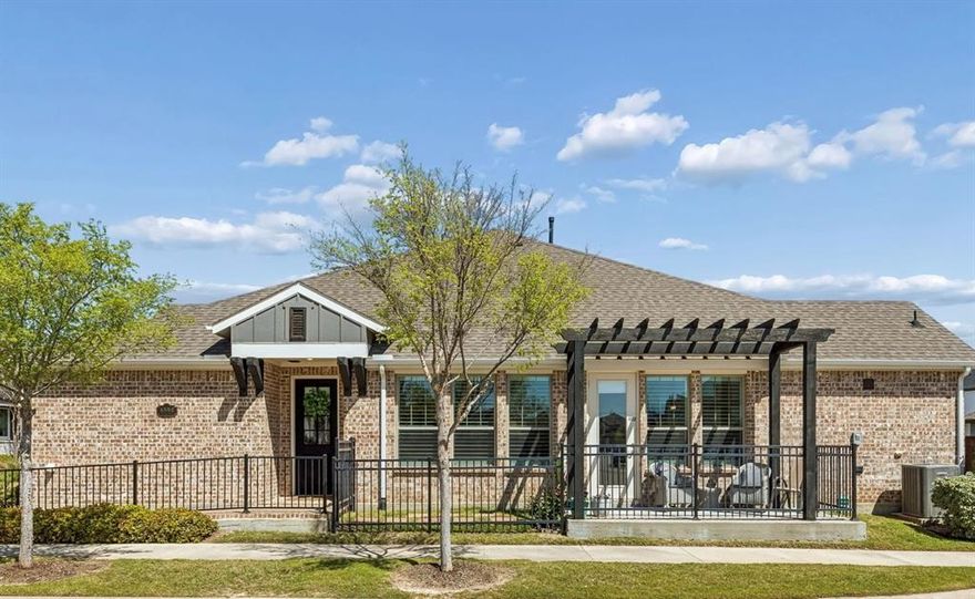 Charming Arlington Townhome: Contemporary Comfort Meets Convenience. Nestled in a desirable Arlington neighborhood, Viridian Village, this 2-bedroom, 2-bathroom home offers both style and functionality. Perfectly positioned for those seeking a harmonious blend of modern living and accessibility, this property includes a spacious rear entry 2-car garage and features designed for ultimate comfort. The Open floor plan is ideal for entertaining or simply relaxing in your own light-filled oasis. Expansive windows throughout the home ensure an abundance of natural light, creating a warm and inviting atmosphere. The living spaces transition effortlessly from one room to the next, allowing for unobtrusive movement and engagement across the home. The kitchen is efficiently designed with contemporary appliances including Gas Burning Stove Top, generous counter space, and storage to accommodate the needs of any home chef. Adjacent is a versatile dining area perfect for intimate meals or gatherings with friends.  The primary suite serves as a peaceful retreat, complete with an en-suite bathroom that boasts an elegant modern amenities, linen Closet, oversized shower and walk in closet. The second bedroom, spacious and filled with light, offers versatile options for guests or a home office. Accessibility is a prime feature of this property, with an ADA compliant ramp leading to the entrance, ensuring ease and comfort for all. The exterior is complemented by well-maintained landscaping, providing an attractive and low-maintenance facade. Located just moments from local dining, shopping, and recreational spots, this home provides easy access to all that Arlington has to offer, while still affording a sense of tranquility and community. Features of this beautifully designed community include, walk, hike and bike trails, parks with ponds, Amenity Centers with Family Pools and a adult salt water pool.