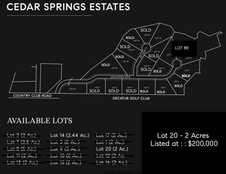 Cedar Springs Estates - Land