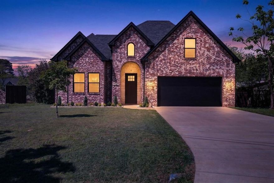 Welcome home to your stunning 3-bedroom, 2-bathroom lakeside retreat located in the heart of East Texas on Cedar Creek Lake. With 50' of  waterfront and wide open water within view, this home was made for entertaining. Step inside to a grand living room boasting 17-foot cathedral ceilings, accentuating the open floor plan. The  spacious kitchen is a chef's dream, featuring a huge island with bar seating, stainless steel appliances, and granite countertops. All bedrooms are conveniently located downstairs, offering comfort and ease of access. The primary bathroom offers a spa-like retreat with a sleek, modern design and elevated finishes throughout. Enjoy a large walk-in shower with frameless glass, designer tile surround, and matte black fixtures for a clean, contemporary look. The dual-sink vanity features striking granite countertops, ample storage, and a dedicated seated makeup area. High ceilings and abundant natural light enhance the open, airy feel, while thoughtful details create both comfort and functionality. Upstairs, discover over 400 square feet of bonus space, ideal for a play area, office, media room, or bunk room providing flexibility for a variety of needs. Tons of storage space. The steel retaining wall is less than two years old and the channel was dredged to approximately 8' also within the past few year. Bring your plans for your boathouse and party dock. (Allowed with Tarrant Regional Water District permit.) Experience the dream of Lakeside Living today.