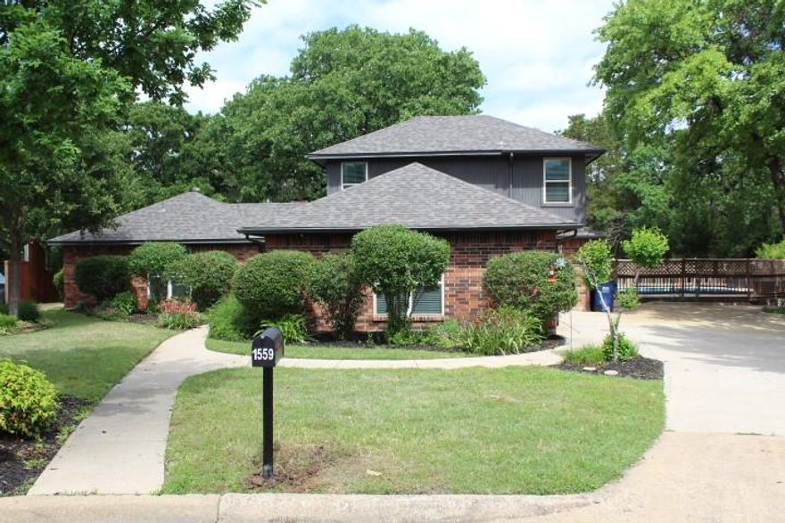 Available May 15, interested clients can preview now for a May 15th or June 1st move-in. 
Property backs up to corps land with lake access. Living room with gas insert fireplace (Mendota Full-View FV41) with stacked stone hearth and custom mantle. Living room wired for surround sound with in ceiling speakers. Kitchen with induction cooktop, convection oven. Office space off primary bedroom fully capable of handling small business needs. Primary bathroom has separate HWH for near instant hot water. 4th bedroom is being used as game-media room. Hand scraped hard wood flooring throughout, C-tile in wet areas, carpet in bedrooms.
Energy efficient with E-windows, radiant barrier in attic, LED lighting.
Large side entry 2- car garage has 18ft door.  
Backdoor opens to large deck, shady oak tree, decked in vinyl swimming pool and beautiful views of corps land, deer and other wildlife. Front yard is professionally landscaped and design for colors through all seasons.