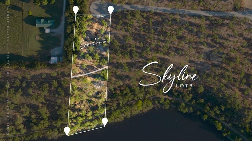 With scenic views of the sky and water, Lot 9 of the Carter Heights Subdvision aka Skyline, lives up to its name. The property features majestic oaks and rocky bluffs with deep water perfect for a dock.

Located on Lake Amon Carter near Bowie Texas, Carter Heights is a lakefront community offering a limited number of build-to-suit lots. All properties offer either dock-able direct property lake access or convenient access to public dock facilities. Enjoy a serene setting with small-town feel near a golf club – an ideal place to build the lake home you’ve always dreamed of owning. Whether this is your getaway or your year-round home, you’ll love living the lake life in Carter Heights. WATER AND ELECTRICITY AVAILABLE!!