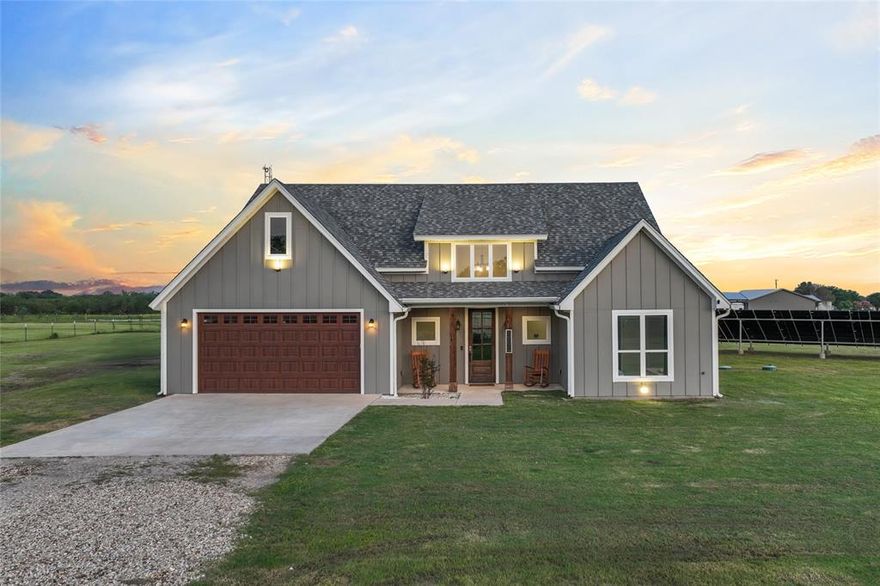 It’s a country setting and city convenience
It’s clean, contrasting lines and modern design
It’s a lake view within reach
It’s peace of mind and stability
It’s the best of all worldsp
It’s 1990 Sommerfeld Dr.
And now it’s finally for sale, for you.

Proudly presenting the house that you have been looking for, just outside of town. 1990 Sommerfeld Drive is a four bedroom, three bathroom, 2,200 square foot home with space to spread out and take in the setting.

This property combines the convenience and access you want with the space you need. Built in 2021, the vaulted ceilings, deliberate design, perfect execution, and modern finishes all blend together perfectly to create the type of house that feels like home. The open kitchen-dining-living room area brings everyone together while the four spacious bedrooms offer privacy to unwind. Granite counters, custom shaker cabinets, modern fixtures, large energy-efficient windows, walk-in closets, covered back patio, solar energy, EV charger, backup battery, and proximity to Tradinghouse Creek Reservoir, make this property unique in the best ways. 
Call for your private tour today.