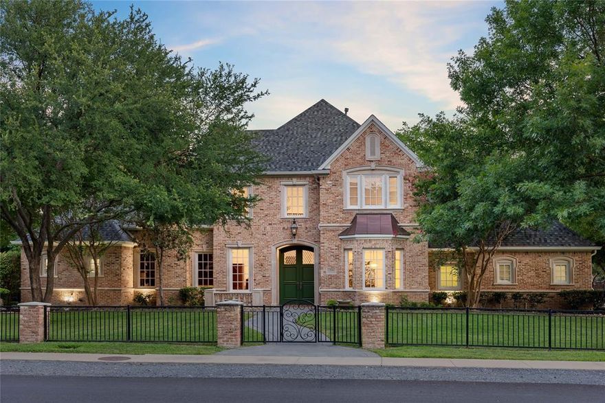 Welcome home to this beautifully refreshed 5-bedroom residence, originally crafted by renowned builder Oscar Ponder, and ideally situated on an oversized corner lot in the heart of prestigious Preston Hollow. Thoughtfully updated, this home blends timeless architecture with modern comfort and functionality. Abundant natural light fills the spacious interior, highlighting the airy ambiance and seamless flow throughout the main living spaces.
The expansive layout offers multiple options for entertaining, from elegant formal living and dining areas to the more casual and inviting open-concept kitchen, breakfast, and family room. The chef’s kitchen is a true showstopper, equipped with a 6-burner double oven range beneath a striking copper canopy, built-in refrigerator, wine fridge, wine cellar, and a generous island perfect for gatherings.
The primary suite and a guest suite are conveniently located on the first level, while upstairs features three additional bedrooms—each with en-suite bathrooms—plus two large game rooms offering endless flexibility for recreation or relaxation. A private office at the front of the home provides an ideal space for remote work, with views of the manicured front lawn.
Step outside to your private backyard retreat featuring a sparkling pool and spa, outdoor kitchen, and multiple lounge and dining areas—perfect for hosting guests or enjoying quiet evenings at home. Additional highlights include an oversized 3-car garage and extra parking. A full list of recent updates is available upon request. This is an exceptional opportunity to own a move-in-ready home in one of Dallas’ most coveted neighborhoods.