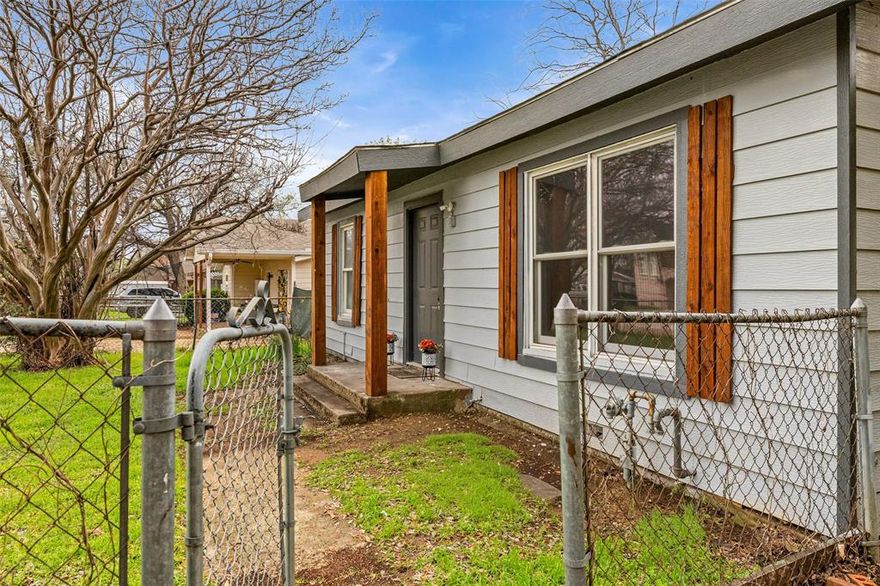 Welcome to Sun Valley! A sweet little addition making major moves! Drive the streets and you'll see this is a neighborhood in the process of a major revamp, with new homes being built and classic properties being brought back to life one by one.  It is a perfect time to get in on this revitalization. This home has been thoughtfully renovated with 2 fully updated bathrooms, a whole kitchen makeover with new cabinets and countertops, LVP flooring throughout, decorative lighting, fresh paint, new windows and a BRAND-NEW ROOF INSTALLED FEBRUARY 2026 giving the opportunity for insurance savings. The property is ready for your pets to enjoy with a fully fenced back and front yard, lush grass and a large shade tree. This is a unique location with two sides of the community encompassed between Lake Arlington, and a large green space but also quick access to HWY 820 for an easy commute. Come make this house your home!