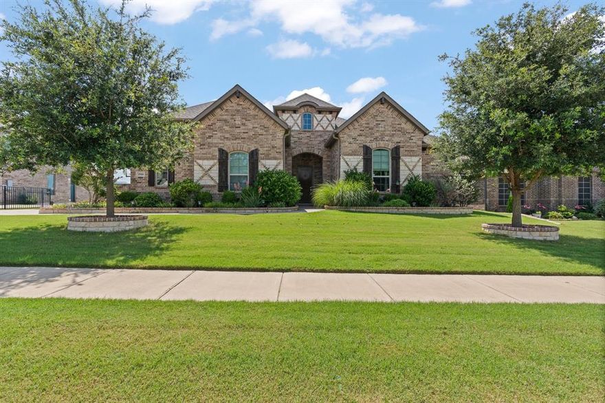 Beautifully maintained single-story home featuring a spacious and functional layout with an open-concept design ideal for everyday living and entertaining. The kitchen flows seamlessly into the main living area and dining space, offering abundant cabinetry, generous counter space, and plenty of natural light. The primary bedroom offers a private retreat with an en-suite bathroom featuring dual vanities, a separate shower, soaking tub, and a large walk-in closet. Additional bedrooms are well-sized with ample closet space and flexibility for guests or a home office. A dedicated front living area or flex space provides options for a home office, playroom, or additional seating area. Enjoy outdoor living under the covered back patio overlooking a fully fenced backyard with plenty of room to relax or entertain. Additional highlights include a separate laundry room, ample storage throughout, and a two-car garage. Conveniently located near schools, shopping, dining, and major roadways.