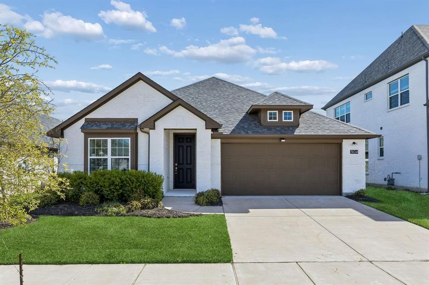 ** 2.99% FIXED RATE for a 30 Year Mortgage (3.75% APR) on Select Homes for a Limited Time Only ** Brand New Construction by Megatel Homes! Lagoon life is coming to McKinney ISD! Venetian is a luxury master-planned community in Celina, blending modern convenience with small-town charm. Located within the acclaimed McKinney ISD, families enjoy top-tier education along with beautifully landscaped spaces dedicated to wellness and relaxation. With a state-of-the-art waterpark, featuring a surf simulator, waterslide tower, and swim-up bar, Venetian offers a vibrant, resort-style lifestyle for all ages. Move-in ready and never occupied! Megatel Homes Juniper III plan is a one-story, 1,800 square foot home featuring 3 bedrooms, 2 bathrooms, a formal dining room, a two-car garage, and a covered patio. Situated on a 50 ft lot, this home is available with elevation B, showcasing a distinct and stylish exterior design.