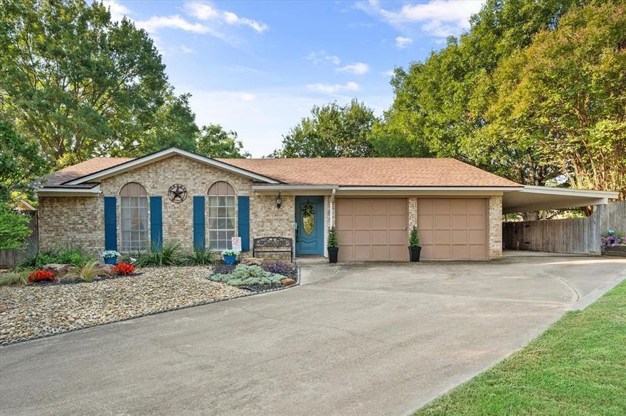 This well-maintained ranch-style home is tucked away on a quiet cul-de-sac in Benbrook. With 4 bedrooms and 2 full baths, the flexible layout includes a garage conversion that now serves as a spacious fourth bedroom or media room, complete with a closet. The floor plan features a formal dining area and a galley-style kitchen with ample cabinetry, a pantry, and a cozy breakfast nook. The primary suite includes multiple walk-in closets, a private bath, and a generously sized sitting area that could easily function as a home office or quiet retreat. One of the home’s standout features is the oversized utility room, which includes excellent storage, a large pantry, washer and dryer—both of which convey with the sale, along with the refrigerator and stove. Major updates include a Class 4 impact-resistant roof installed in 2016, which may qualify for insurance discounts. Outside, enjoy a covered patio, mature trees, and two storage sheds—one with built-in shelving perfect for tools, lawn equipment, or hobby use.  A pre-listing inspection report has been completed. Ask your agent for a copy. Don’t miss this solid opportunity in an established neighborhood. All information provided is deemed reliable but is not guaranteed and should be independently verified by buyers and their representatives. Listing broker and brokerage assume no responsibility for the accuracy of the information contained herein.
