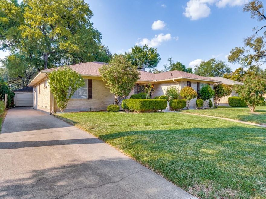 Welcome to 7415-17 Walling Lane! This full duplex has been wonderfully maintained and updated by the original family. 7417 has been completely updated with new paint and LVP flooring throughout. New stainless appliances, quartz counters & white subway tile backsplash. Closet off breakfast room will accommodate a stacked washer dryer. Generous sized bedrooms. 7415 is currently tenant occupied and was the original owners home. It includes LVP flooring in the living, dining, hallway and bedrooms. Parquet wood floor in the kitchen and den. Kitchen includes a double oven, a full size washer dryer closet and pass thru to the den with gas log FP and flanking built ins. Approximate 18 x 12 sunroom is not added into the square footage. Both bedrooms generous in size with walk in closets. Primary bedroom ensuite with stall shower.  Patio canopied by mature trees, fenced backyard and large detached 2 car garage with extra storage room. Great location close to shopping, hike and bike trails and DART rail!