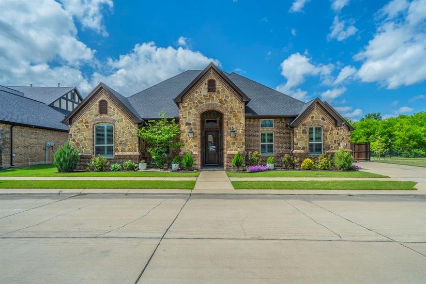 YOU DO NOT WANT TO MISS SEEING THIS BEAUTIFUL CUSTOM HOME in Landmark Estates Subdivision.  Gated Community. Huge Kitchen with Open Concept! Off of the Kitchen there is a butler's pantry which is currently being used as a wine bar but could also be a coffee bar. You will Love you mornings and evenings on the 2 backyard porches: One covered with retractable shade and one patio uncovered!  Outdoor Kitchen is great for entertaining.  The 4th bedroom is currently being used as a man cave-2nd living area with electric fireplace, 2 flat screen televisions, and bar area (which use to be a closet and could be converted back to a closet).  The main living area has retractable blinds.  The Honeywell thermostat is Smart phone compatible.  The Garage is on MQ.  The security system is wired and also smart phone compatible.  There is a water treatment center throughout the entire house.   See Excluded Items list:  these items the sellers may take with them but will negotiate if the Buyer wants these items.