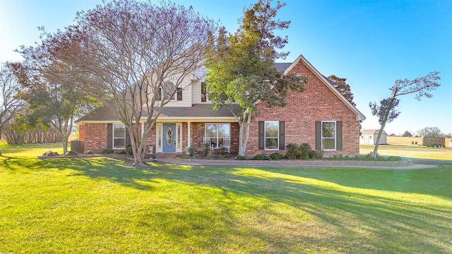 Welcome to this beautiful updated 4 bedroom, 3bathroom two story hone offering the perfect balance of modern upgrades, spacious living, and peaceful country surroundings. Situated on approximately 3 acres +- with the option to purchaseup to 20 AG exempt acres, this property delivers flexibility, privacy, and long term value rarely found. Inside, the home has been thoughtfully improved with today's buyer in mind. The kitten has been completely updated with new granite countertops, stylish backsplash, and refreshed finishes- creating a bright, functional space ideal for everyday living and entertaining. Bedroom are generously sized, offering comfort, storage, and flexibility for families, guest, or home office. Major upgrades that provide peace of mind: Brand- new upstairs HVAC system, all new double-pane windows throughout the home- featuring tilt- in functionality and a lifetime transferable warranty for the next owner, fresh interior and exterior touches including new paint and tiled front porch. This home offers exceptional storage throughout, including under-stair storage and a separate storage shed near the home with new siding and fresh paint. The large front yard and fenced backyard provide space for pets, play, or outdoor entertaining - all while enjoying the quiet of country living . Meticulously maintained, move in ready, and thoughtfully upgraded, this property offers space to live comfortably today with room to grow tomorrow. Schedule your private showing and experience the upgrades, acreage options, and this lifestyle this home offer.