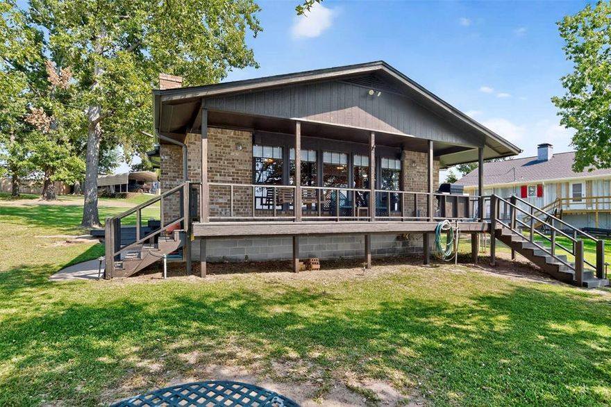 Waterfront Living with Private Dock + Great Fishing!

Enjoy lakeside living in this 2-bed, 1-bath brick home with a private dock on beautiful Lake Palestine. Recent improvements include a new roof, new gutters, fresh interior paint, and upgraded R-35 attic insulation for improved comfort and efficiency.

Inside, the living area features a beautiful brick fireplace, adding warmth and character to the home. The property sits on a lot and a half, giving you extra space, privacy, and plenty of room to enjoy the outdoors.

Step outside to a spacious patio deck—perfect for morning coffee, evening sunsets, and hosting friends and family. A small storage shed provides convenient space for tools and lake gear.

Lake Palestine is managed by the Neches River Authority, allowing residents to pump water for their yard for under $100 per year. The lake is known for excellent bass and crappie fishing, making it a fantastic spot for anglers and outdoor enthusiasts.

Located just south of Tyler, this is the ultimate East Texas lakefront escape!