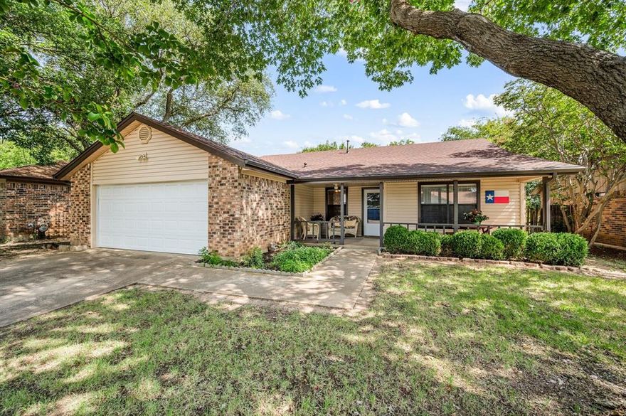 **Lovingly Maintained Home with Flexible Floor Plan and Money-Saving Upgrades!** Pride of ownership shines in this beautifully maintained home that offers a spacious and flexible floor plan perfect for gatherings and daily living. From the second you pull in front of the house, the inviting covered front porch begs you to sit and enjoy a quiet moment outdoors. Inside, you will find a thoughtfully designed layout with flex spaces that can serve as two living areas, two dining areas, or a dedicated home office-allowing you to tailor the space to your needs. The front room is expansive and could easily be split for multiple uses, while the kitchen, truly the heart of the home, is open to additional flex areas, ideal for family gatherings and entertaining. Upgrades include: Low-maintenance vinyl siding (approximately 3-4 years old), upgraded roof shingles and gutters, storm doors on both the front and back doors, granite countertops in the kitchen and bathrooms, stained concrete flooring throughout for easy cleaning, ceiling fans in every room, blinds throughout, range and dishwasher (both approximately 2 years old). Per the seller, the HVAC system is likely less than five years old. For added value and savings, the kitchen refrigerator, garage refrigerator, washer, and dryer will convey with the property!!! Additional storage is plentiful, with extra closets throughout the home, a large decked attic space plus a large storage building in the backyard. The back patio provides additional space for relaxing or entertaining, and the backyard even includes a peach tree! Located with quick access to 820, you will enjoy an easy commute while being just a short drive from Eagle Mountain Lake and Lake Worth, providing excellent options for weekend fun and recreation close to home.