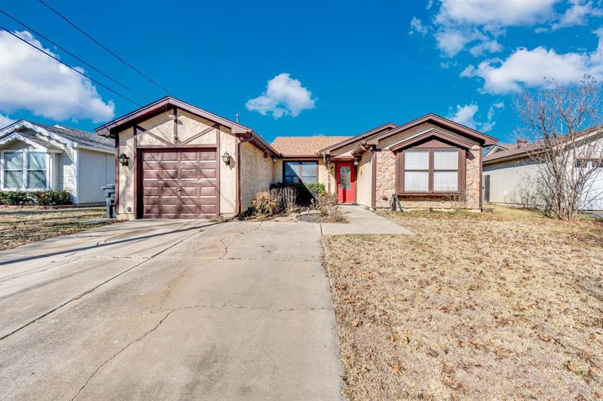 Well maintained, one-owner home offering comfort and functionality. The interior features new tile flooring, ceiling fans and a warm wood burning fireplace perfect for cozy evenings.The home includes a desirable Hollywood style bathroom, spacious walk-in closets and a full size washer and dryer and a stainless steel refrigerator that all convey with the property! Additional storage is abundant with a backyard storage shed and a half car garage space. A great opportunity to own a lovingly cared for home with practical features and lasting value. Move in ready!