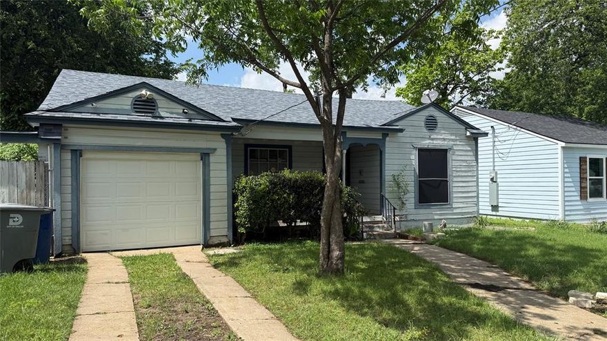 Charming 3-bedroom cottage in the established Easterview neighborhood, offering classic 1948 character and a home that is in pretty good shape overall. This cozy property features inviting archways, hardwood flooring, a functional kitchen with a built-in gas range, a dedicated laundry room, and a versatile room above the garage—ideal for storage, hobby space, or potential third bedroom. The large, level backyard provides plenty of room to enjoy outdoor living, complemented by mature trees and a covered front porch.  The home includes a 1-car attached garage and additional on-street or open parking. Interior highlights include decorative lighting, built-ins, ceiling fans, and available high-speed internet and cable. Situated on a quiet interior lot with convenient access to major roads, schools, and neighborhood amenities. Seller will make no repairs. The home is being sold as-is.  Seller will not turn on utilities for inspections.  Agent must be present for all showings; please refer to the Open House schedule for available times. Buyer and buyer’s agent to verify all information including measurements, schools, zoning, and property condition.