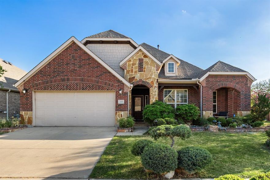 Upon entering the property, you are welcomed by a beautifully landscaped front yard featuring stunning Japanese maples and mature trees that create an inviting first impression.  This thoughtfully designed 1.5-story home offers exceptional space and comfort, with generously sized rooms throughout the first floor. As you step into the foyer, you’ll find an oversized office to the right—perfect for working from home or easily convertible into an additional bedroom. A convenient workstation near the kitchen adds extra functionality. Continuing down the hallway, you’ll discover two additional spacious bedrooms, along with a staircase leading to a large upstairs game room—ideal for entertainment or relaxation.  
At the rear of the home, the formal dining area flows seamlessly into the family room and an open-concept kitchen, complete with a cozy breakfast nook. The kitchen also features a large walk-in pantry conveniently located next to the workstation, offering both practicality and ample storage.
Step outside from the breakfast nook into an enclosed covered patio with a mini outdoor kitchen—perfect for hosting gatherings year-round. The backyard extends your living space even further, featuring an additional covered patio, a beautifully maintained garden with a variety of fruit trees, and a storage shed for all your outdoor needs. This home truly offers the perfect blend of space, flexibility, and indoor-outdoor living—ideal for both everyday comfort and entertaining.