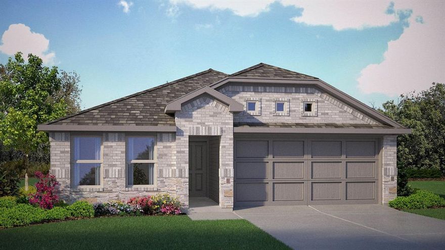 Beautiful new D.R. Horton home in the The Canyons community located in Keene and Keene ISD! The single-story Baylor Floorplan, Elevation C, with a estimated Spring completion, offers 4 bedrooms, 2 bathrooms, and a 2-car garage with a bright open-concept design ideal for modern living. The family room, dining area, and contemporary kitchen flow together seamlessly, creating a welcoming and functional central gathering space. The chef-inspired kitchen features quartz countertops, 36” upper cabinets, stainless steel appliances, a gas range, stainless steel sink, center island, and a walk-in pantry for convenient storage. The private primary suite includes an en-suite bath with dual quartz vanities, a 5-foot oversized shower, and a walk-in closet located directly off the bathroom. Three secondary bedrooms and a full bathroom with a quartz vanity top offer comfortable accommodations for family, guests, or a home office. Luxury vinyl plank flooring enhances all main living areas and wet zones for durability and easy maintenance. This home is built with energy-efficient construction and equipped with America’s Smart Home Technology. Exterior highlights include a landscape package, full sprinkler system with rain sensor, privacy fencing, and more.  Located just off Hwy 67, this community enjoys a prime position with convenient access to major attractions such as shopping centers, businesses, and healthcare facilities.
