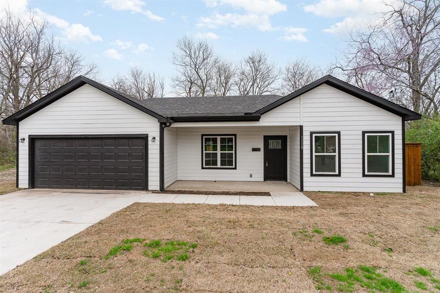 Want a newly constructed home for under $250K? Well here it is!  This home features an open floor plan with a kitchen that overlooks a large living area.  9 foot ceilings throughout the entire property.  Kitchen features 42 inch cabinets with Lazy Susan and quartz countertops.  Built in microwave and breakfast bar.  Primary bedroom features dual sinks, walk in shower and walk in closet with lots of shelves.  Large garage with plenty of storage space.  Spacious laundry room with shelves.  Newly constructed cedar fence surrounding the back yard which includes covered patio.  Close to Texas A&M Commerce. Builder will honor any repairs for 6 months after completion date (June 13, 2024) of property for HVAC, plumbing, electrical, HVAC outside of the home warranty. 5 year warranty on roof.  Seller to purchase home 1 year home warranty.