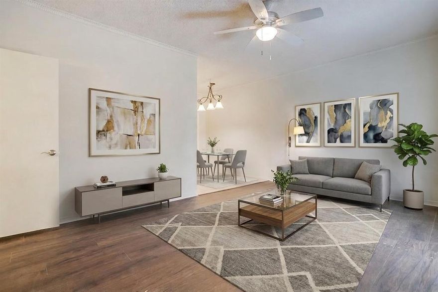 Step into simple, effortless living in the heart of Fort Worth. This light-filled one-bedroom condo in Royale Orleans North is designed for easy living.  From the thoughtful layout with a dedicated dining area to the inviting living space overlooking the sparkling pool. Whether you're starting your day with coffee by the window or winding down after work, this home offers a sense of calm and comfort that just feels right. Everything you need, thoughtfully updated and ready for you. New flooring and a beautifully refreshed kitchen create a clean, move-in ready space. The oversized bedroom offers a private retreat, complete with a vanity area. Utilities included in HOA fees. Community laundry. Just moments from TCU, Tanglewood Elementary, Overton Park, and the Trinity River Trails, this location connects you to Fort Worth’s best outdoor spaces and amenities. Second-floor living provides added privacy, with quick access to the community pool.