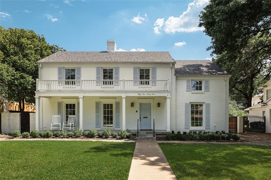 Welcome to this Greenway Parks jewel box. Located in the heart of one of Dallas' most sought-after neighborhoods, known for their lush greenbelts, community activities and 24 hour security through the HOA. This home offers an ideal blend of traditional elegance and modern updates, making it the perfect house for both relaxation and entertaining. The upstairs features three bedrooms, two full baths and laundry, with a huge closet in the primary, while the downstairs has three living areas, dining, office, powder bath and kitchen. Over the two car detached garage is a fabulous bonus back house (644 sqft) with a large living room, bedroom and full bath, plus a bonus pool bath below the back house. The expansive backyard is an entertainer's delight, featuring a pool, turfed yard, putting green and landscaping.