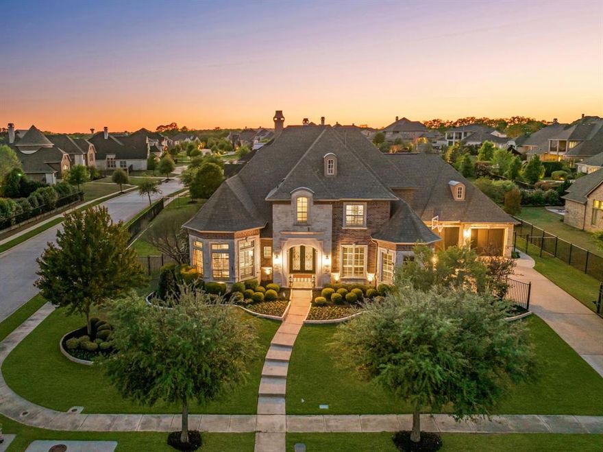 Luxurious executive home nestled in the prestigious Shady Oaks community, blending timeless elegance with today’s modern comforts. At the heart of the home is a spectacular chef’s kitchen outfitted with Sub-Zero and Wolf appliances, an oversized island ideal for hosting, and seamless connectivity to the spacious family room.The main level offers a luxurious  primary suite featuring a newly renovated spa-style bath with heated floors, sleek white rift oak cabinetry, and custom his-and-her closets. Also on the first floor: a private guest suite, dedicated home office, expansive laundry center, and a media room for the ultimate in-home entertainment. Upstairs, you’ll find three additional bedrooms and a spacious game room. Sophisticated designer details throughout include plantation shutters, hand-scraped hardwood floors, custom millwork, and elegant lighting. A retractable accordion glass door leads to a breathtaking loggia with a fireplace, Phantom screens, built-in heaters, and cooling misters—perfect for year-round enjoyment. The backyard is a true oasis, showcasing a Claffey-designed pool with cascading water features, plus additional pergolas with a fully equipped grilling station.