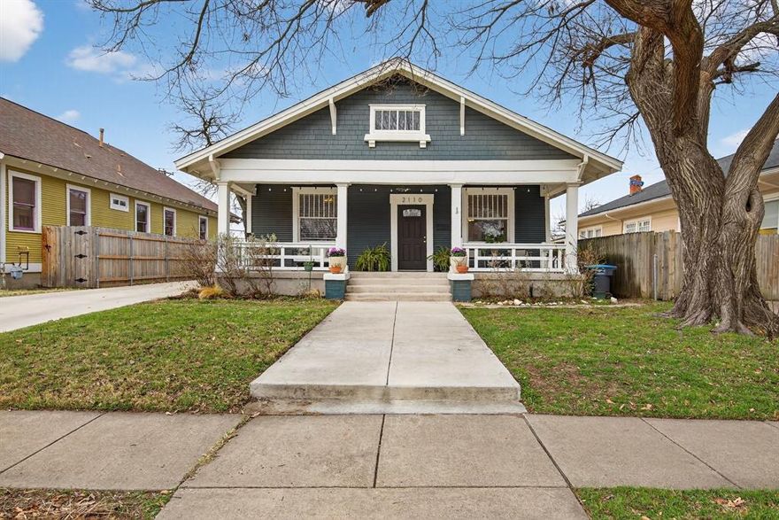 Set along a picturesque tree lined street in Fort Worth’s beloved Fairmount Historic District, 2110 Hurley blends timeless character with a creative energy that feels truly one of a kind. This thoughtfully updated three bedroom, two bath home invites you into a lifestyle rooted in charm, community, and inspiration.  

Natural light fills the welcoming living spaces where historic details meet everyday comfort. The home feels both warm and inviting, creating the perfect backdrop for relaxed mornings, intimate gatherings, and evenings spent unwinding after a stroll through the neighborhood.

Just beyond the main house, a converted garage (not included in sq footage) has been transformed into a dedicated music and film studio, offering a rare opportunity for artists, creators, or anyone craving a flexible space of their own. Whether you envision a recording studio, home office, fitness room, art space, or private retreat, this area adapts effortlessly to the way you live.

Outside, the home connects you to the vibrant rhythm of Near Southside living. Weekends begin with coffee on Magnolia, afternoons are spent exploring local shops and restaurants, and evenings return you to a front porch setting that feels both timeless and alive.

2110 Hurley is more than a home. It is a space where creativity thrives, where neighbors become friends, and where the spirit of historic Fairmount shapes the way you live each day.