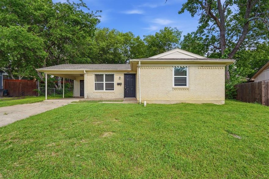 Charming one-story home featuring 3 bedrooms and 1 bathroom with a functional layout and comfortable living spaces. The living area offers natural light and flows into the kitchen with ample cabinet and counter space for everyday living. The bedrooms provide flexibility for guests, office space, or hobbies. Enjoy a spacious backyard ideal for relaxing or entertaining, with carport parking and practical features throughout completing this home. One or more photo(s) was virtually staged.
