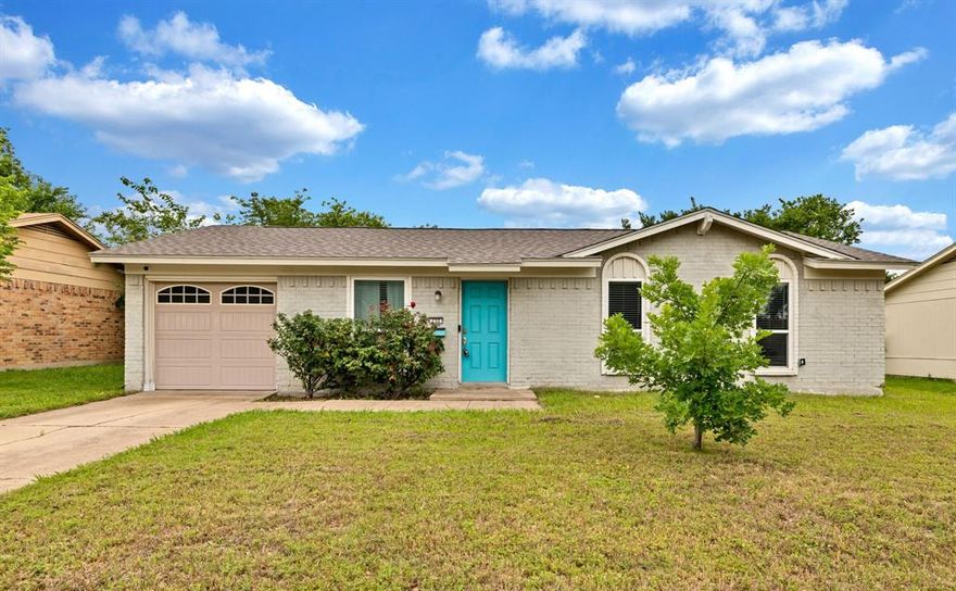 Charming, move-in-ready home in a friendly neighborhood! Upgrades include updated kitchen features, new countertops, refreshed cabinetry, stainless steel appliances, and a cozy built-in window bench. The spacious, fully fenced backyard offers plenty of room for play and entertaining. Conveniently located close to local schools, and topped with a roof only 1 year old. Schedule a tour and make this adorable home yours!