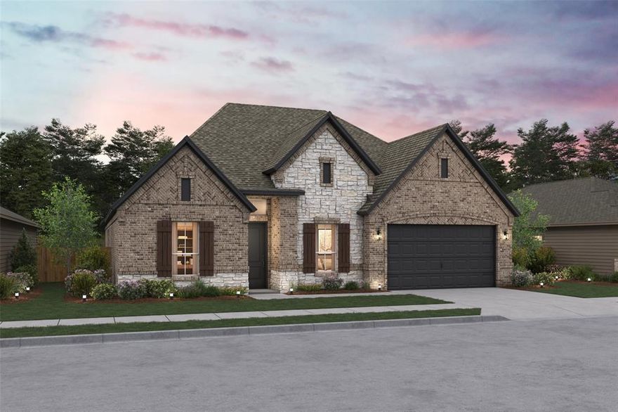 Located in Arlington ISD part of the Sterling Greene community, the neighborhood offers excellent opportunities in education and an added sense of comfort with a gated entrance. This beautiful 1-story home provides a comfortable open floorplan with a fun activity room surrounded by 3 secondary bedrooms, and a private home office and entertaining media room across the foyer. The kitchen features a spacious island and overlooks the well-lit great room. A large multi-slide glass door allows access to the covered patio, great for outdoor living. In from the garage, a HovHall and laundry room keep your home tidy. The primary suite with private bath and two spacious walk-in closets.