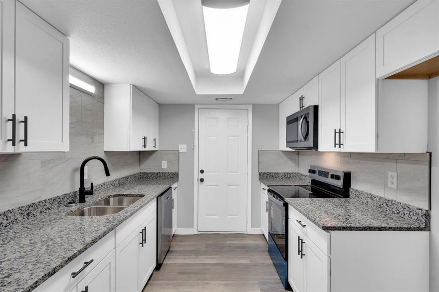 THIS IS THE ONE!!  Flexibility at it finest!  Spacious, beautifully remodeled townhome has it all! Featuring three bedrooms, each with its own private ensuite bathroom, Two with new DOUBLE VANITIES!! Kitchen has been completely upgraded with granite countertops, sleek cabinets, and brand-new stainless steel appliances including a dishwasher, microwave, and range. Updates throughout include fresh paint, new flooring, and a brand-new roof, giving you peace of mind. Perfect for families, roommates, or investors.