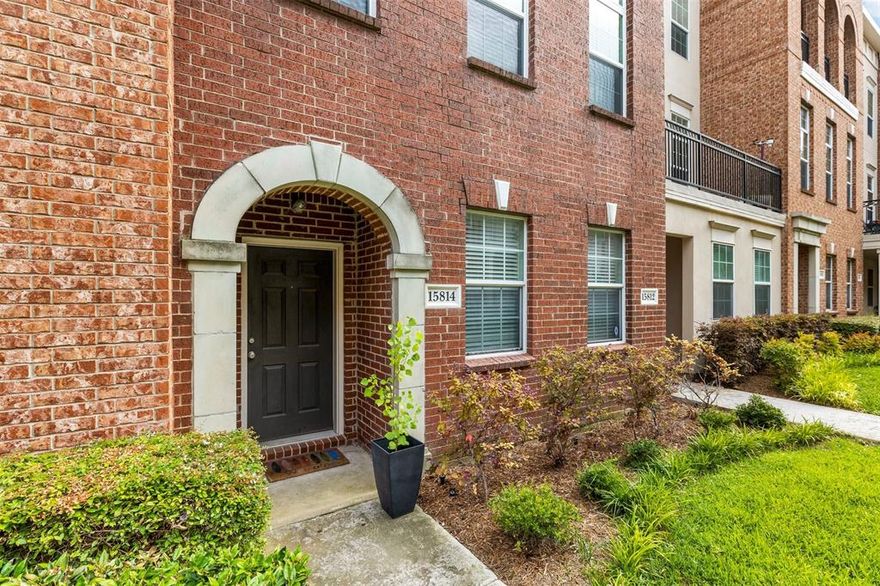 Turn key and ideal location!!!  This beautiful 3 story townhome with $30,000 in updates is just far enough away to enjoy a peaceful evening on the 20 ft, freshly painted balcony yet a short walk away from all that Addison has to offer including a free membership to the Addison Athletic Club!
The first floor bedroom.with new, petproof carpet, & en suite can easily double as a home office or can be a great guest room for your overnight guests or out of town visitors.  The 2nd floor offers today's open floor plan living style. The kitchen, with half bath off of it, offers granite countertops, a breakfast bar and all appliances, which include a new stove. Open living and dining area with an abundance of natural light. The 3 windows in the living room were installed in 2023. The 3rd floor is home to a spacious landing, large utility room and very spacious master suite & en suite with walkout balcony.  HVAC was replaced in 2024 and comes with a 10 year transferrable warranty, the HOA replaced the roof in 2023 as well as the exterior wood trim in 2025. Please see transaction desk for complete list of updates & benefits!