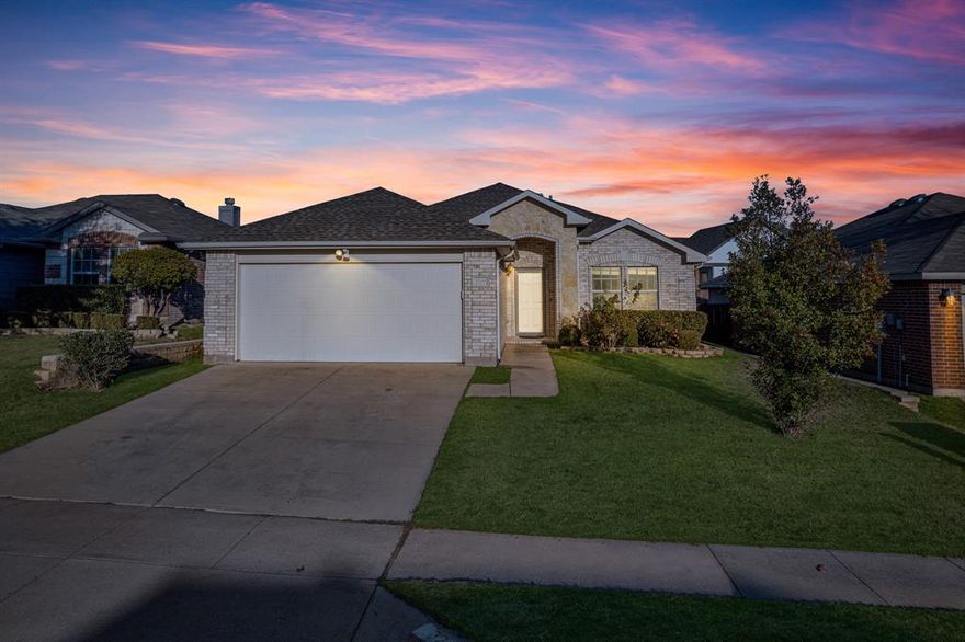 Super clean home with a great kitchen!  Corian counters, decorative backsplash, stainless appliances, and pantry make this kitchen super functional.  Front room could be formal living or dining with wood floors.  Neat, clean, and well-cared for.  Refrigerator provided.