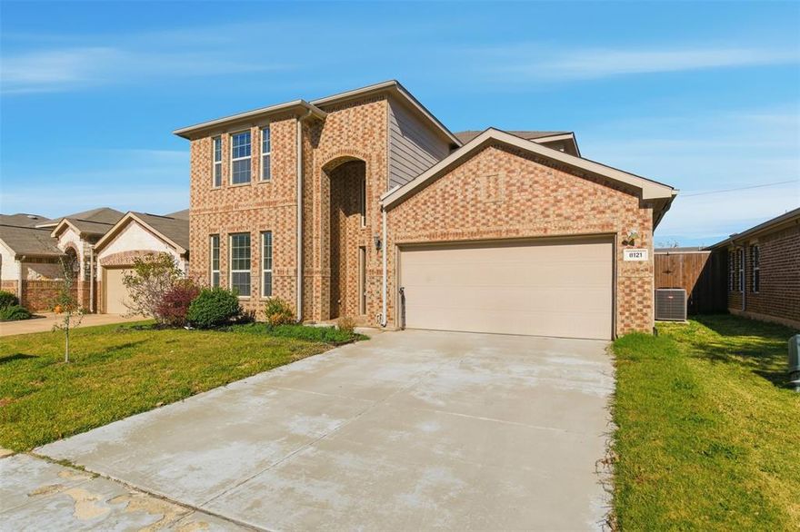 Gorgeous, Move-in-Ready, 2-story in Cross Oak Ranch with beautiful brick elevation, just a couple of blocks from a community pond and walking trails! COVERED BACKYARD LARGE PATIO FOR ENTERTAINTMENT - Inside you will find 5 bedrooms, 3 full baths, formal dining area, upstairs game room, and 2-car garage! The second bedroom on 1st floor with a full bath is perfect for guests! Upgrades and amenities include designer paint tones, extensive crown molding, whole home surge protection, new HVAC 2023, custom lighting fixtures, upstairs bedroom wired for media equipment, network hardwiring installed, and MORE! The gourmet kitchen located at the heart of the home boasts granite countertops with a ceramic backsplash, SS appliances, a new touch start sink faucet installed in 2023, a 3-rack KitchenAid dishwasher installed in 2020, breakfast bar, and an eat-in area. Private backyard is complete with an expansive pergola-covered patio installed 2020 with polygala clear cover and pull down sun shades! Easy Application!!