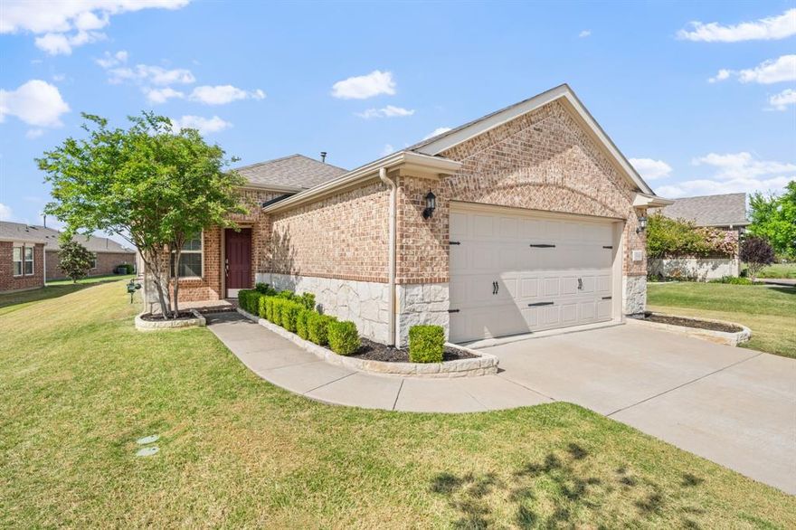 Welcome to 3148 Fish Hook in the highly desirable Frisco Lakes community—where thoughtful upgrades, modern comfort, and low-maintenance living come together seamlessly. This beautifully maintained 2-bedroom, 2-bath home has been extensively improved with both style and functionality in mind. Step inside to find wood-look ceramic tile flowing throughout the home, paired with fresh interior paint (including ceilings) and updated custom lighting that creates a bright, elevated feel in every room. The kitchen has been enhanced with a stylish backsplash, gas stove, and refrigerator, making it both functional and visually appealing for everyday living and entertaining. A standout feature of this home is the fully renovated, ADA-compliant bathrooms, thoughtfully redesigned to provide accessibility without compromising on design. Additional upgrades include a gas water heater, foundation drip line system for long-term structural care, added insulation for efficiency, and a recently replaced roof—giving buyers peace of mind for years to come. Pride of ownership is evident throughout, with every detail carefully maintained and upgraded. Located in the vibrant Frisco Lakes community, residents enjoy resort-style amenities, an active lifestyle, and convenient access to shopping, dining, and entertainment. Move-in ready with major upgrades already done—this is a rare opportunity to own a truly turnkey home in one of Frisco’s most sought-after 55+ communities.