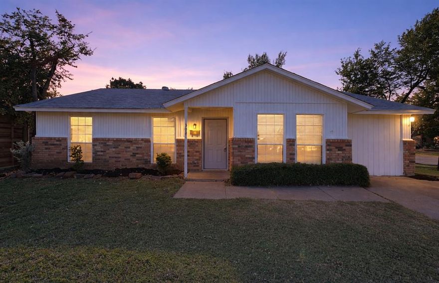 For Sale or Rent! IRVING 3-bedroom 2-bathroom refreshed home with a nice big yard on a corner lot in the heart of Irving. Enjoy a freshly painted front door, fresh new paint inside, extended solid surface floors, soft new carpet in 3 spacious bedrooms, a brand new stove in the kitchen, separate laundry room, and a great shade tree back yard with a large covered patio for a turn-key experience good for owner-occupants or investors! The primary suite and a secondary bedroom are huge with plenty of room for a sitting area with big walk-in closets! The living room and entrance are open to the breakfast dining area. The kitchen is great with a new stove, a dishwasher, a breakfast bar area with some live edge countertop at the bar and a door to a nice back covered patio and fenced yard. The home is clean and move-in ready! Park off street in the long driveway. Located near 183, 161, easy access to Dallas & Ft. Worth, close to DFW airport, Baylor Scott & White hospital, schools, arts, entertainment & dining. Current map shows Irving ISD: Johnston Elem Johnson MS & MacArthur HS but always verify for next school year. This home can go Cash or Conventional Loan and will also qualify for FHA VA but not willing to do owner financing - please do not ask about owner financing or send low-ball offers. This is also listed for rent.