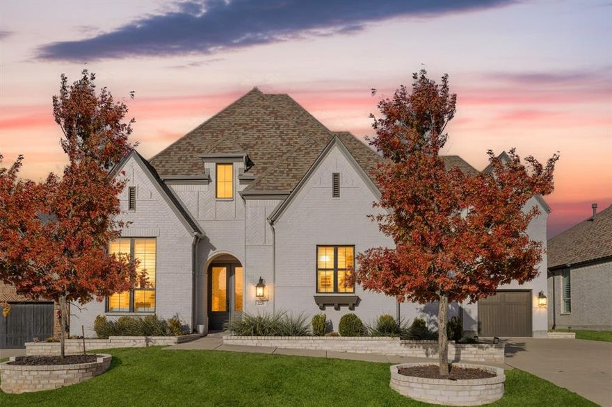 Discover this exceptional Highland Homes residence in Saddle Star Estates, Rockwall TX, offering 4 bedrooms, 4 full baths, 1 half bath, & thoughtfully designed living space in highly sought-after Rockwall ISD. Situated in one of Rockwall County’s premier communities, this home blends luxury, functionality, and prime location. Convenient access to shopping, dining, and waterfront recreation while maintaining the privacy and charm of Saddle Star Estates. Inside, the flexible floor plan is designed multi-generational & family needs. A private main-level Gen suite includes a full bath and walk-in closet—ideal for guests or extended family. The main level also features a customized home office and a dedicated media room. An open-concept chef’s kitchen anchors the home, including custom White Oak lower cabinetry, a gas range, & built-in double ovens, flowing seamlessly into the spacious living. Upstairs, an open catwalk overlooks a large game room, creating an airy and connected feel. An additional enclosed flex space with a sliding barn door offers versatility as a 5th bedroom, home gym, or bonus room, making this home ideal for buyers searching for multi-functional living spaces in Rockwall TX. This home is perfectly positioned along a community green space with a short walk to the neighborhood pool and garden. The backyard is designed for entertaining and relaxation, featuring a custom TREX composite deck, outdoor kitchen & bar, brick pavers, café lighting, and a stunning 15-foot Master Spa Swim Spa with LED lighting and waterfall.  Additional highlights include over $100,000 in premium upgrades, a 3-car garage with epoxy flooring, and EV charging capability—features that set this home apart from other new construction homes in Rockwall TX. For buyers comparing luxury homes near Lake Ray Hubbard or Saddle Star Estates homes for sale, this property offers a rare combination of upgraded finishes, flexible layout, prime greenbelt location, and exceptional outdoor living!