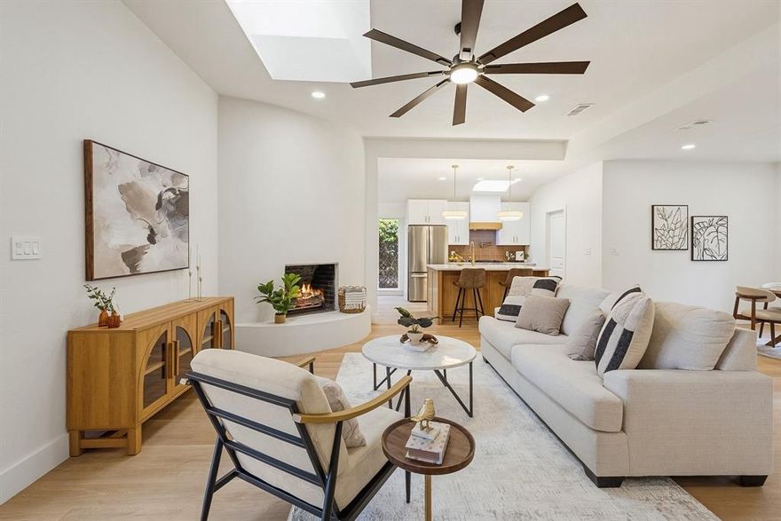 Exceptional value for a fully renovated home with a pool in a prime neighborhood, and zoned for Brentfield Elementary! This 4-bedroom, 3-bath home offers 2,232 square feet of thoughtfully designed living in one of North Dallas’ most established and desirable neighborhoods.

Located in a mature North Dallas neighborhood known for its charm, convenience, and strong demand for renovated homes, this property offers a rare opportunity to enjoy modern finishes in an established setting. Easy access to major highways, airports, medical centers, dining, and shopping makes everyday living simple while keeping everything within reach.

The open main living space feels bright and welcoming, with natural light streaming throughout and illuminating skylights. The kitchen was redesigned to be both beautiful and highly functional. It features quartz countertops, a built in water filler, built-in microwave, Forno range, soft close cabinetry, and an all-encompassing layout that provides generous prep space for everyday living or entertaining. A built-in pantry and additional prep area in the laundry room add storage and flexibility that’s hard to find.

The primary suite offers a peaceful retreat with heated bathroom floors, dual sinks, and built-in outlets tucked inside the vanity cabinets for a clean, streamlined look. Three additional bedrooms and two full bathrooms allow space for a secondary living room, guests, or a dedicated office.

The backyard continues the thoughtful design with a refreshed pool and updated tile, along with a new pergola-covered patio ready for outdoor entertainment. In addition to a new roof and extensive window replacement, behind the walls, the home has been fully modernized with all new electrical and two new water heaters, providing comfort, efficiency, and confidence for years to come.     Positioned for easy access to nearby shopping, dining, and commuter routes. This home is ready for many more decades of memories to be made!