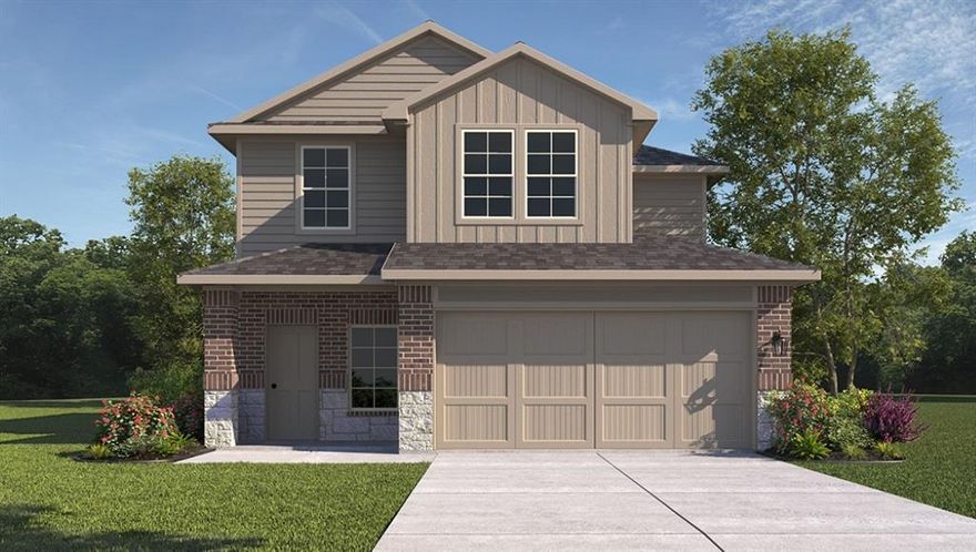 New phase now selling! D.R. Horton America's Builder is excited to serve as your home builder in this fabulous Springhill South master planned community in Boyd! The Hanna Elevation-A is a two-story home featuring 4 bedrooms, 2.5 baths, and 2-car garage, with an estimated Summer Completion. The entry foyer leads to a powder bath before opening to the kitchen, dining, and family rooms in an open concept floor plan.  The gourmet kitchen includes granite counter tops, stainless steel appliances with gas cooking range, and a kitchen island overlooking the dining room.  The downstairs main bedroom features an attractive en-suite with a separate water closet, cultured marble vanity countertop, and a large walk-in closet. The second story includes all secondary bedrooms, second full bath, and upstairs game room. A rear covered patio is located off the family room and is built standard. Additional features include: tankless water heater; ceramic tile flooring in entry, halls and all wet areas; plush carpeting in living room and all bedrooms; cultured marble bathroom countertops; and full yard sod, landscaping and irrigation.   This home includes the America's Smart Home base package. Using one central hub that talks to all the devices in your home, you can control the lights, thermostat and locks, all from your cellular device. Community Pool, Cabana, Walking Paths, Park, Basketball court.