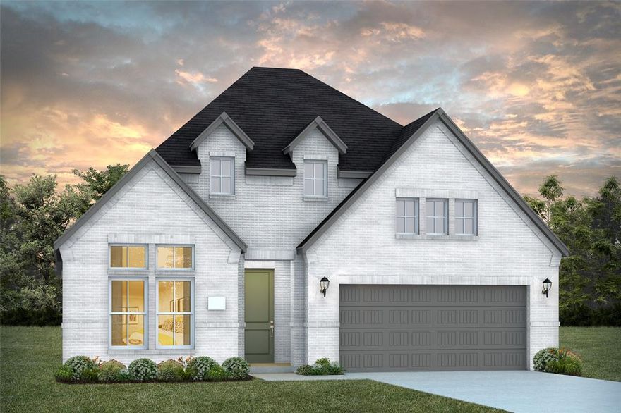 NORMANDY HOMES CHAPELLE floor plan.  Welcome to this stunning one-story home in The Estates at Stacy Crossing, a highly desirable McKinney community with lower tax rates, quick access to McKinney and Allen, and top-rated Frisco ISD schools. Designed for both comfort and entertaining, this home features an open-concept layout perfect for gatherings or everyday living. Enjoy 3 spacious bedrooms, 3 full baths, and a private study ideal for working from home. The owner’s suite offers a relaxing retreat with a large walk-in closet and spa-like feel. Step outside to the covered patio, perfect for enjoying fresh air year-round. Blending style, function, and versatility, this home offers the ideal balance of luxury and convenience in one of McKinney’s most sought-after communities.