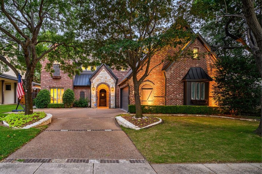 Nestled in a prestigious private school corridor, this charming family home, just a stroll away from Preston Hollow Park, effortlessly combines luxury and convenience. Covering 3,692 square feet on a 70x150 lot, this residence, originally built in 2005, has been meticulously remodeled. The 2021 renovation spared no room or detail, blending classic modern architecture with top-tier amenities. The open-concept layout includes a cozy living room with a dual-faced gas-log fireplace, sprawling kitchen with an island and bar, walk-in pantry, floor-to-ceiling windows, office, and guest suite. Upstairs, the primary suite is accompanied by two additional bedrooms and baths, game room, and a light-filled sleek workstation. Designed for relaxation and entertainment, the outdoor living space features a pool, firepit, built-in TV, cook station, and a covered seating area. This home offers a private environment near all that Dallas has to offer, perfect for family walks and outdoor activities.