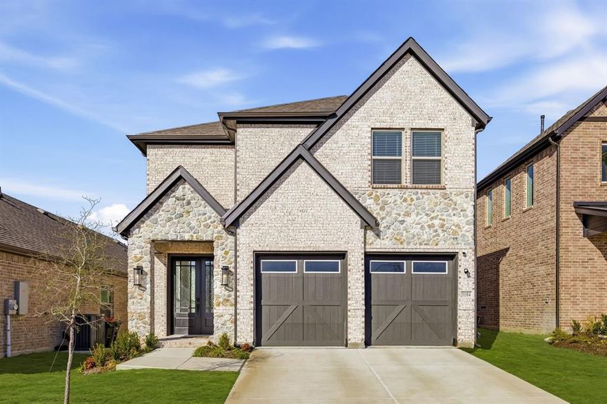 Tucked within The Villages of Hurricane Creek, this beautifully designed 2024 First Texas Homes residence offers 3,358sf of thoughtfully planned living space with a layout tailored for modern living. Positioned on a quiet cul-de-sac, the home unfolds across an open concept floor plan with 10ft ceilings and light filled living spaces that seamlessly connect the kitchen, dining, and living area.  At the heart of the home, the gourmet kitchen is designed for both everyday living and entertaining. Featuring quartz countertops, custom cabinetry, stainless steel appliances, a gas cooktop, double ovens, and an oversized island, the space anchors the home with both style and functionality.  The primary suite is privately positioned on the first floor and features a spa inspired bath with double vanities, a soaking tub, separate shower, and a spacious walk in closet, creating a well appointed private retreat. Upstairs, the home continues to impress with four additional bedrooms, a game room, and a dedicated media room, offering flexible spaces for entertaining, work, or relaxation. Step outside to enjoy the covered patio and fenced backyard, ideal for outdoor gatherings or quiet evenings at home.  Additional highlights include lvp flooring, extra storage space in the garage, and solar panels designed to help reduce energy costs.  Located in the growing city of Anna, residents enjoy community parks and trails along with convenient access to Highways 75 and 121, making commuting and everyday errands simple - an exceptional opportunity to own a home where design, function, and location align beautifully. This property is eligible for an exclusive incentive of 1% by using the preferred lender on this home.