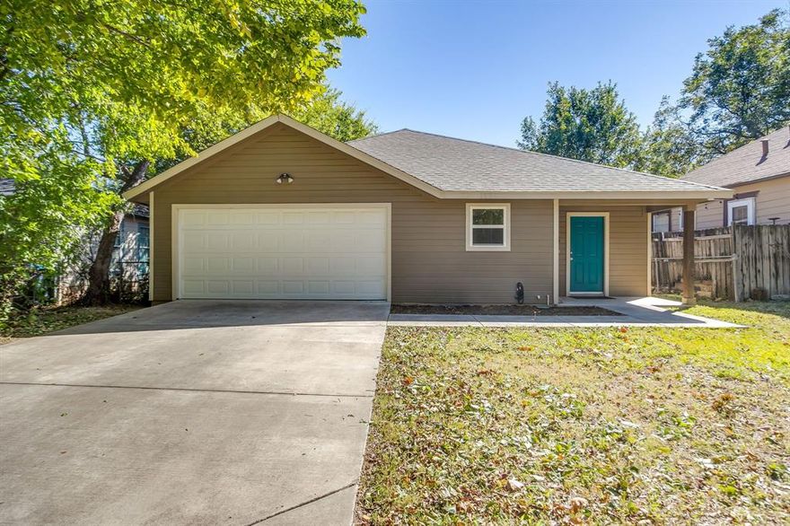 PRICE REDUCED - STILL TIME TO GET INTO THIS HOME IN 2025! Welcome to 3955 Alamo Avenue! This home was built in 2017 with 3 bedrooms, 2 baths and 2 car attached garage and is located in Factory Place Addition in Fort Worth Texas. It is conveniently located near IH 30, IH 35W, downtown Fort Worth, the Cultural District, major hospitals, shopping, and employment centers. Features include granite counters in the kitchen and both baths, ceiling fans in every room, oversized large bedrooms, walk-in closets in all bedrooms, both baths with tub shower combinations and ceramic tile surrounds. New items include a new oven, new dishwasher, new bathroom lighting, new flooring throughout the home, fresh paint, Enjoy the private,  shaded, oversized backyard which has a wood fence and provides the perfect space for outdoor relaxation or entertaining. Move-in ready and ideally situated for comfort and convenience in Fort Worth!