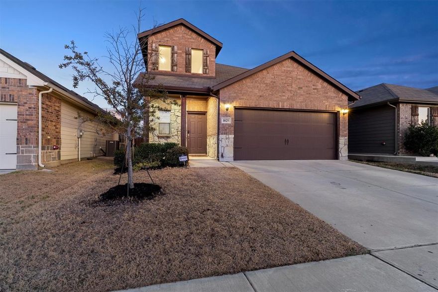 Tucked into Aubrey Creek Estates, this home stands out with thoughtful builder upgrades in Aubrey's highly desired Brockett Elementary. Dark wood-style floors carry throughout the downstairs living areas, complemented by an open layout and windows providing tons of natural light. Kitchen comes equipped with abundance of cabinets for storage, large pantry and granite countertops. Downstairs primary so you never have to make a trip downstairs and back for a midnight snack. Primary bath features oversized shower, walk in closet and true water closet for privacy. Two full bedrooms plus a flexible additional living room creates a great space for the kids to hang out. Professionally cleaned carpets throughout upstairs. One of the largest backyards in the neighborhood with an extended covered patio leaves plenty of room for dogs, games, or that dreamy garden that might actually happen this year. And with the community pool just steps away, summer plans pretty much make themselves!
